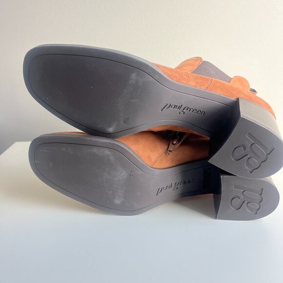 Paul Green Brown Suede Ankle Boots - Picture 6 of 9